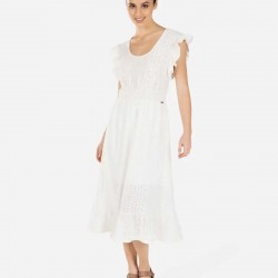Langes weißes Kleid - Toc
