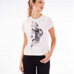 Pastellrosa T-Shirt mit kurzen Ärmeln - Cahokia